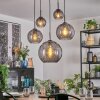 Koyoto Suspension, Boule lumineuse, Suspension Fumé, 5 lumières