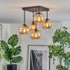 Koyoto Plafonnier, Boule lumineuse 37 cm Ambre, 5 lumières