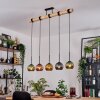 Koyoto Suspension, Boule lumineuse, Suspension Écru, Noir, 5 lumières