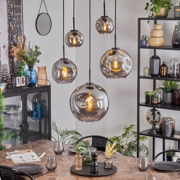 Ripoll Suspension, Boule lumineuse, Suspension Fumé, 5 lumières