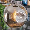 Ripoll Suspension, Boule lumineuse, Suspension Chrome, Fumé, 5 lumières