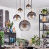 Koyoto Suspension, Boule lumineuse, Suspension Or, Noir, 5 lumières