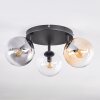 Gastor Plafonnier, Boule lumineuse Ambre, Clair, Fumé, 3 lumières