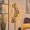 Gastor Boule lumineuse, Lampadaire 34 cm Bleu, Chrome, Vert, Fumé, 6 lumières