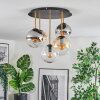 Gastor Plafonnier, Boule lumineuse Laiton, Noir, 5 lumières