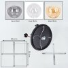 Gastor Plafonnier, Boule lumineuse Laiton, Noir, 5 lumières