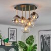 Gastor Plafonnier, Boule lumineuse Laiton, Noir, 5 lumières