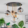 Gastor Plafonnier, Boule lumineuse Laiton, Noir, 5 lumières