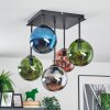 Gastor Plafonnier, Boule lumineuse Bleu, Chrome, Vert, Cuivré, Fumé, 5 lumières