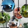 Gastor Plafonnier, Boule lumineuse Bleu, Chrome, Vert, Cuivré, Fumé, 5 lumières