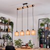 Soungou Suspension, Suspension Écru, Noir, 4 lumières