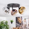 Ripoll Plafonnier, Boule lumineuse Chrome, Or, Clair, Cuivré, Fumé, 3 lumières