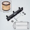 Ramila Plafonnier, Spot de plafond Noir, 3 lumières