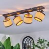 Chellas Plafonnier, Spot de plafond Noir, 4 lumières