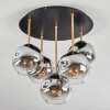 Ripoll Plafonnier, Boule lumineuse Laiton, Noir, 5 lumières
