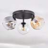 Ripoll Plafonnier, Boule lumineuse Ambre, Clair, Fumé, 3 lumières