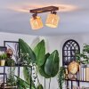 Cavaca Plafonnier, Spot de plafond Noir, 2 lumières