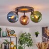 Gastor Plafonnier, Boule lumineuse Bleu, Vert, Cuivré, 3 lumières