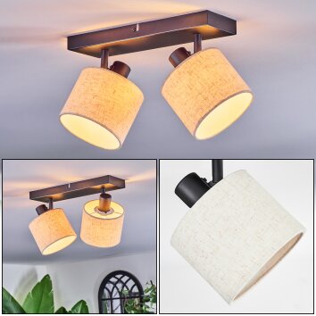 Bassagoda Plafonnier, Spot de plafond Noir, 2 lumières