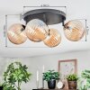 Chehalis Plafonnier, Boule lumineuse 30 cm Ambre, 4 lumières