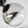 Chehalis Plafonnier, Boule lumineuse 44 cm Chrome, Clair, Fumé, 3 lumières