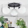 Chehalis Plafonnier, Boule lumineuse 25 cm Blanc, 3 lumières