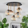Koyoto Plafonnier, Boule lumineuse Laiton, Noir, 5 lumières