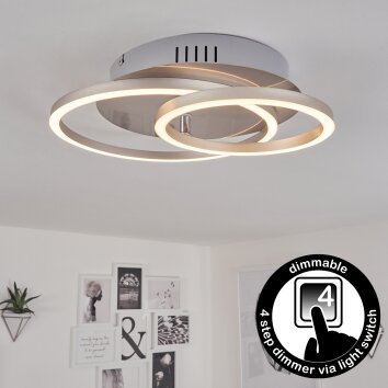 Plafonnier Mohlin LED Nickel mat, 1 lumière