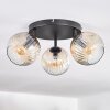 Ripoll Plafonnier, Boule lumineuse Ambre, Clair, 3 lumières