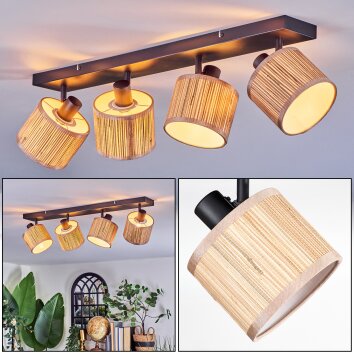 Bongal Plafonnier, Spot de plafond Noir, 4 lumières Bongal Plafonnier, Spot de plafond Noir, 4 lumières