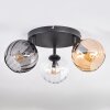 Koyoto Plafonnier, Boule lumineuse Ambre, Clair, Fumé, 3 lumières