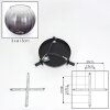 Koyoto Plafonnier, Boule lumineuse Clair, Fumé, 3 lumières