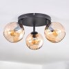 Koyoto Plafonnier, Boule lumineuse Ambre, 3 lumières