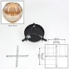 Koyoto Plafonnier, Boule lumineuse Ambre, 3 lumières