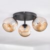 Koyoto Plafonnier, Boule lumineuse Ambre, 3 lumières