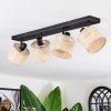 Sabadim Plafonnier, Spot de plafond Noir, 4 lumières