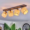 Sabadim Plafonnier, Spot de plafond Noir, 4 lumières