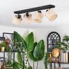 Sabadim Plafonnier, Spot de plafond Noir, 4 lumières