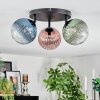 Chehalis Plafonnier, Boule lumineuse Bleu, Vert, Clair, Cuivré, 3 lumières