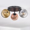 Ripoll Plafonnier, Boule lumineuse Or, Clair, Cuivré, Fumé, 3 lumières