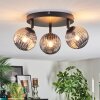 Chehalis Plafonnier, Boule lumineuse Fumé, 3 lumières