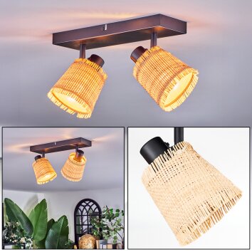 Lindberg Plafonnier, Spot de plafond Noir, 2 lumières