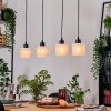 Bassagoda Suspension, Suspension Écru, Noir, 4 lumières