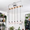 Bassagoda Suspension, Suspension Écru, Noir, 5 lumières