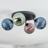Chehalis Plafonnier, Boule lumineuse 30 cm Bleu, Vert, Cuivré, 4 lumières