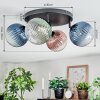 Chehalis Plafonnier, Boule lumineuse 30 cm Bleu, Vert, Clair, Cuivré, 4 lumières