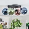 Chehalis Plafonnier, Boule lumineuse Bleu, Vert, Cuivré, 4 lumières