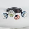 Chehalis Plafonnier, Boule lumineuse Bleu, Vert, Clair, Cuivré, 4 lumières
