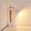 Lampe à poser Oksbol Brun, Blanc, 1 lumière