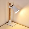 Lampe à poser Oksbol Brun, Blanc, 1 lumière